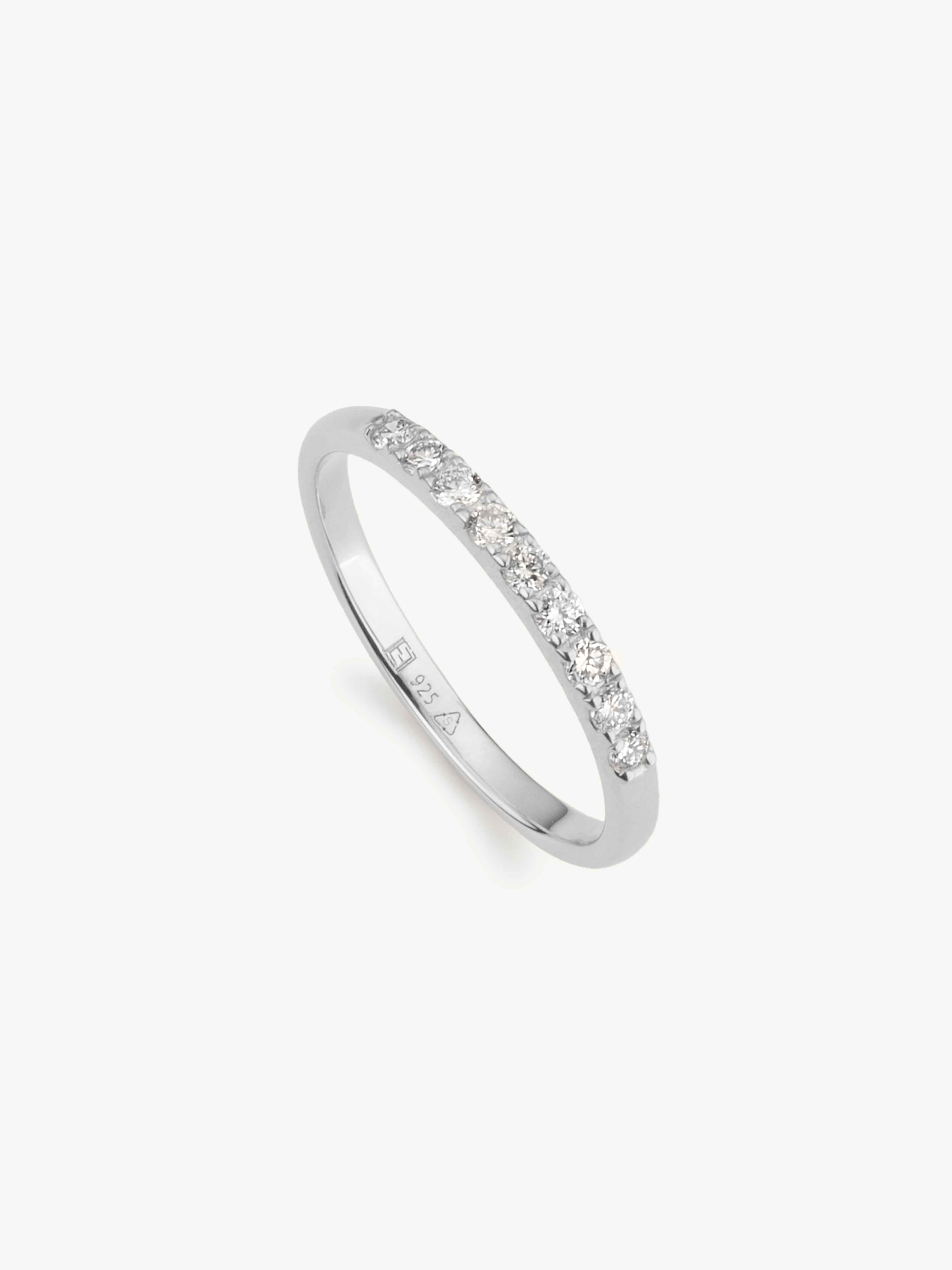 Diamond Eternity Set - Sterling Silver - Image 4