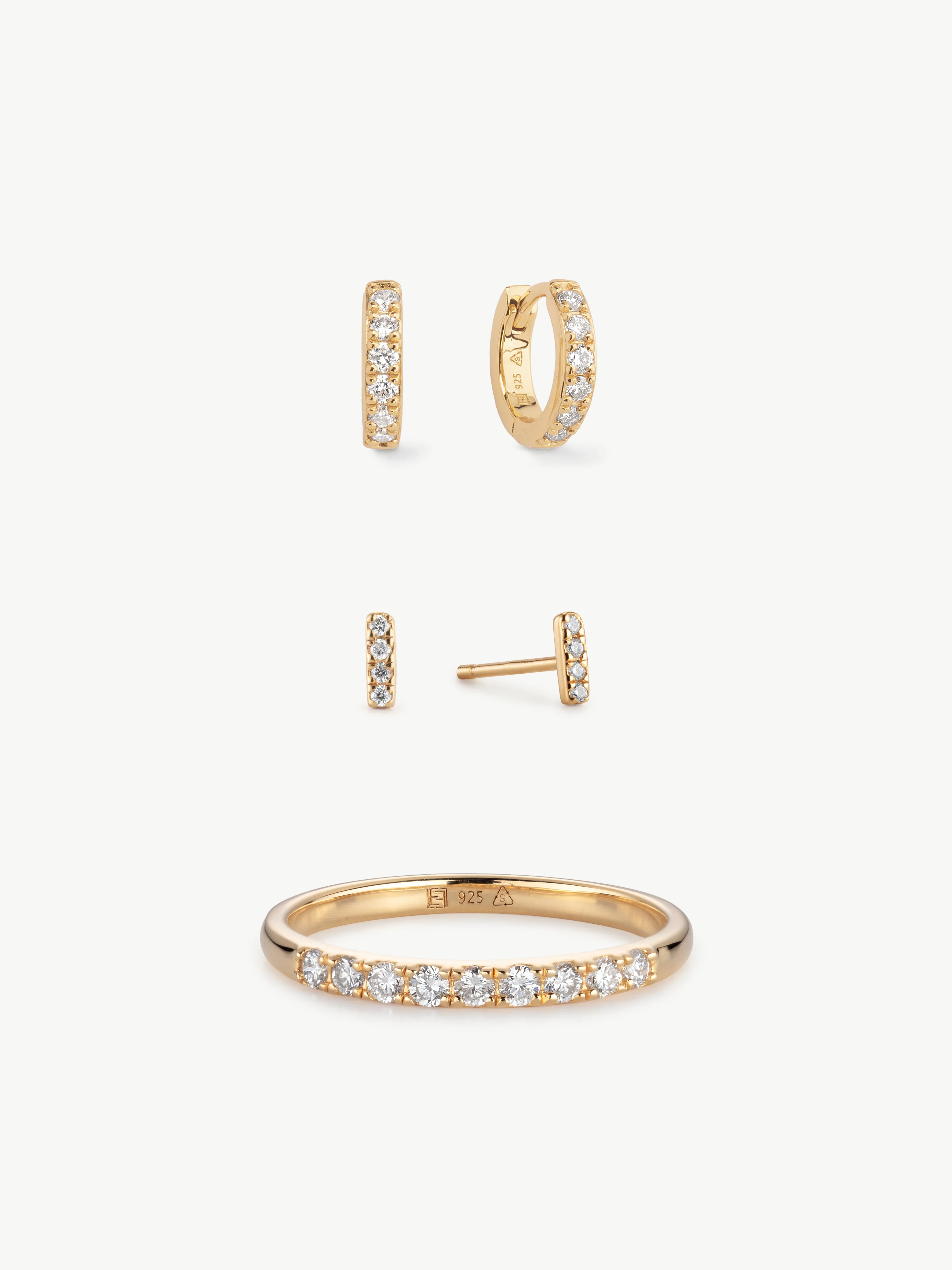 Diamond Eternity Set - Gold Vermeil