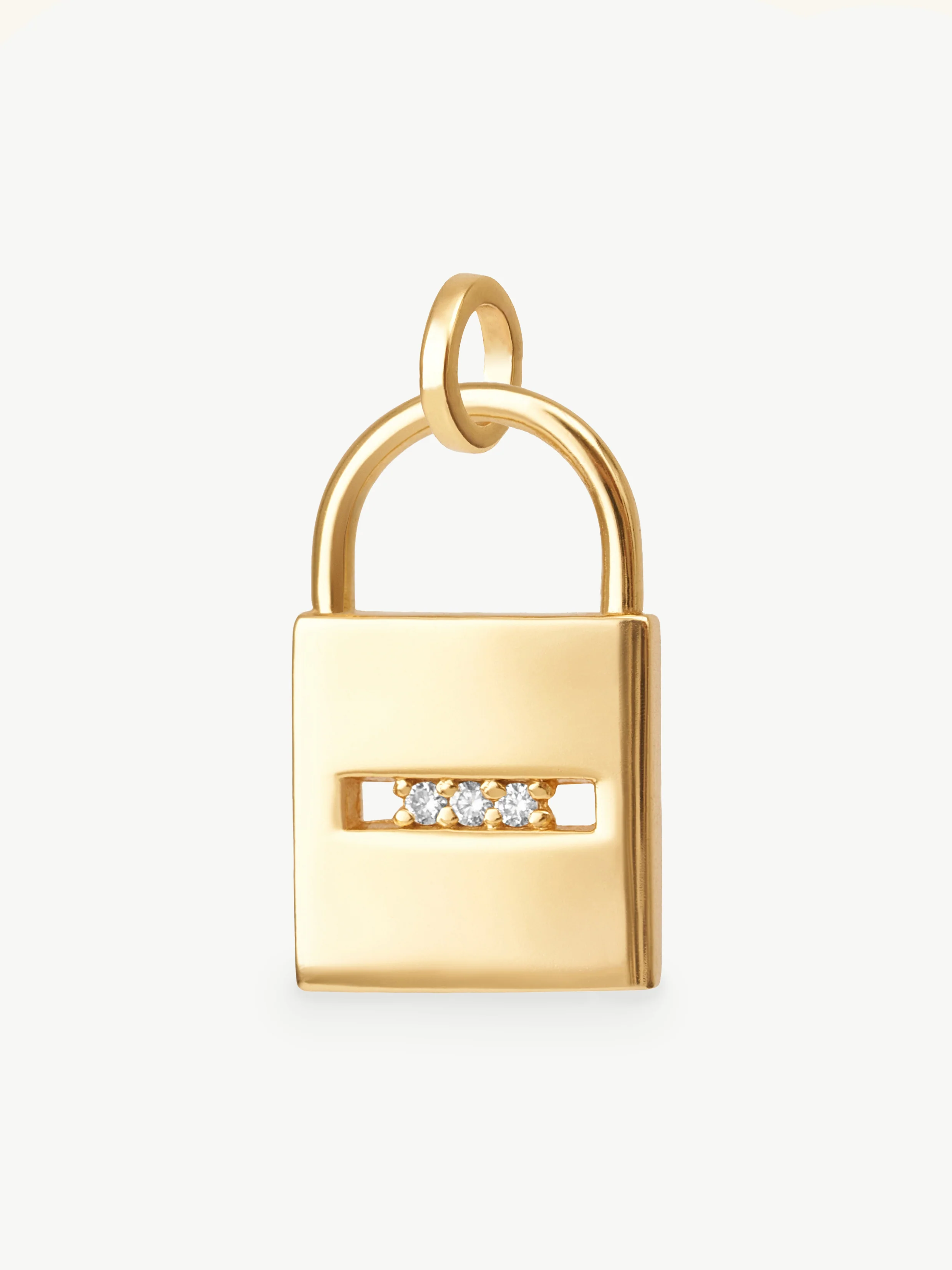 Terza Diamond Padlock Pendant