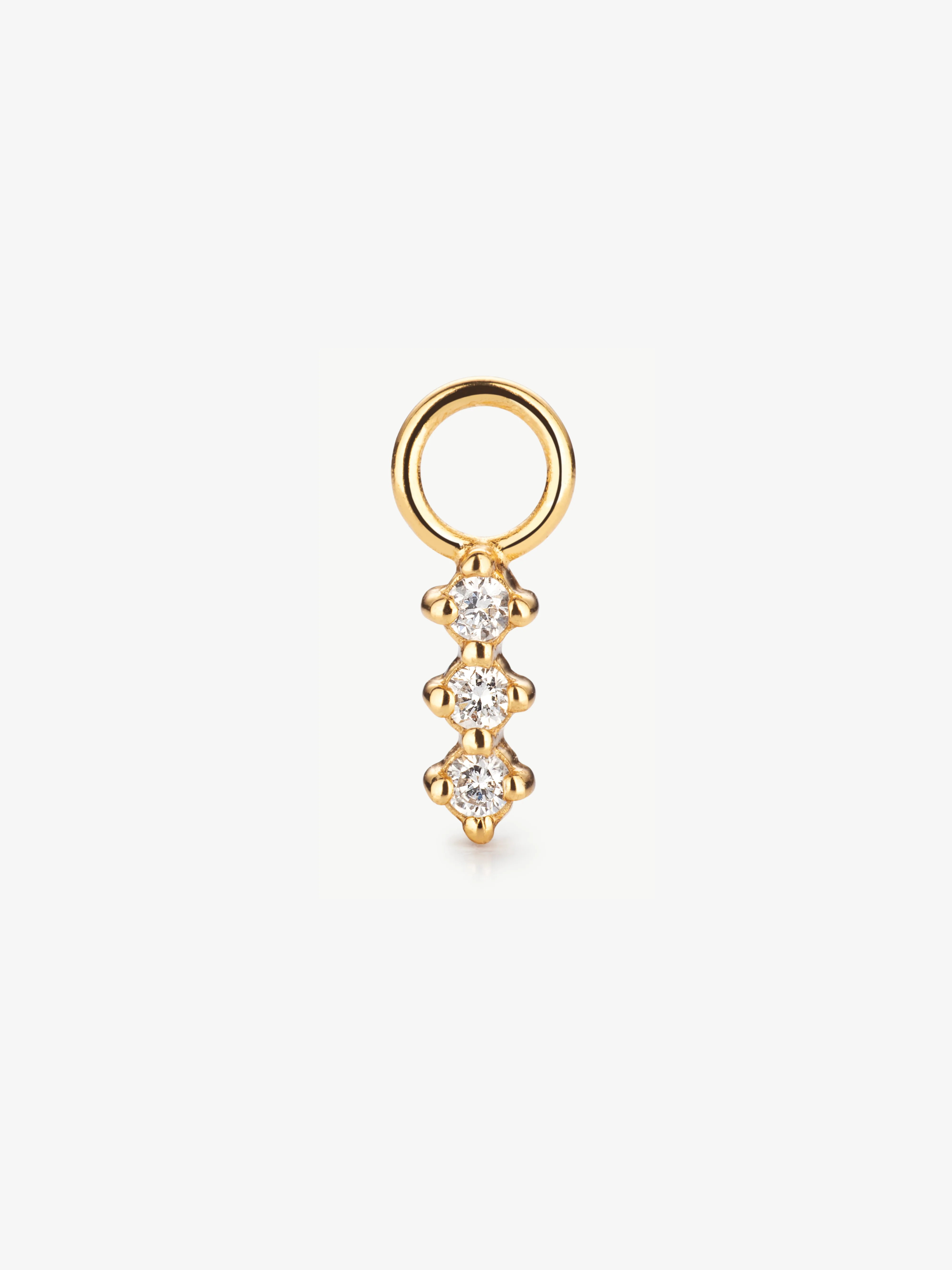 Triple Diamond Earring Charm